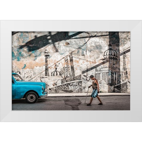 Bauer, Andreas 14x11 White Modern Wood Framed Museum Art Print Titled - Hi Habana