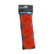 Bauer Floor Hockey Pucks, 3 Pack - Orange