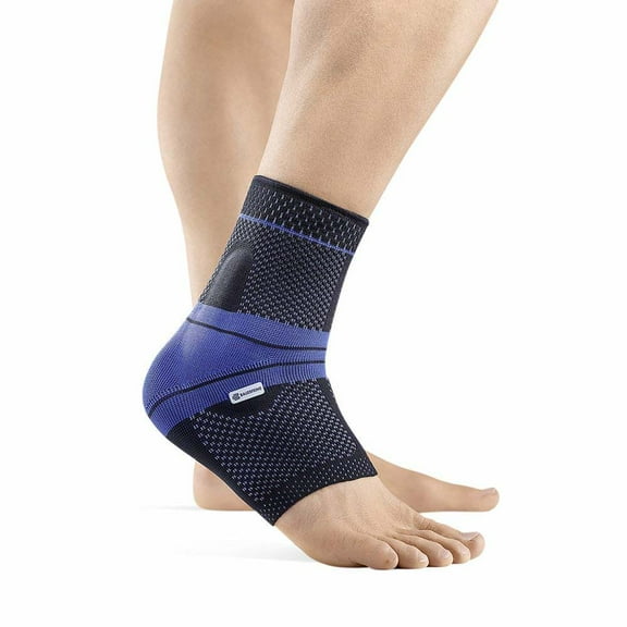Bauerfeind - MalleoTrain - Ankle Support Brace - Helps Stabilize The Ankle Muscles and Joints for Injury Healing and Pain Relief- Black, Left Ankle, Size 4