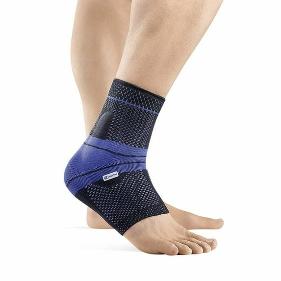 Bauerfeind - MalleoTrain - Ankle Support Brace - Helps Stabilize The Ankle Muscles and Joints for Injury Healing and Pain Relief- Black, Left Ankle, Size 4