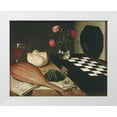 thumbnail image 1 of Baugin, Lubin 24x20 White Modern Wood Framed Museum Art Print Titled - Still Life with a Chess-Board, 1 of 4