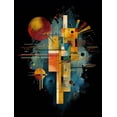 thumbnail image 1 of Bauhaus Abstract Geometric Canvas Print，Mid Century Modern Home Decor, 1 of 8