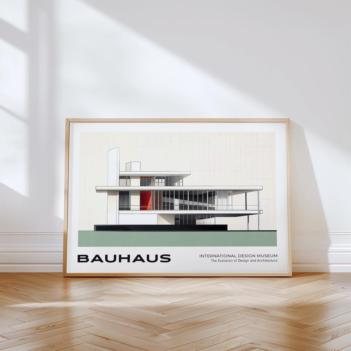 Bauhaus Architecture Print Modernist Design Museum Poster Minimalist ...