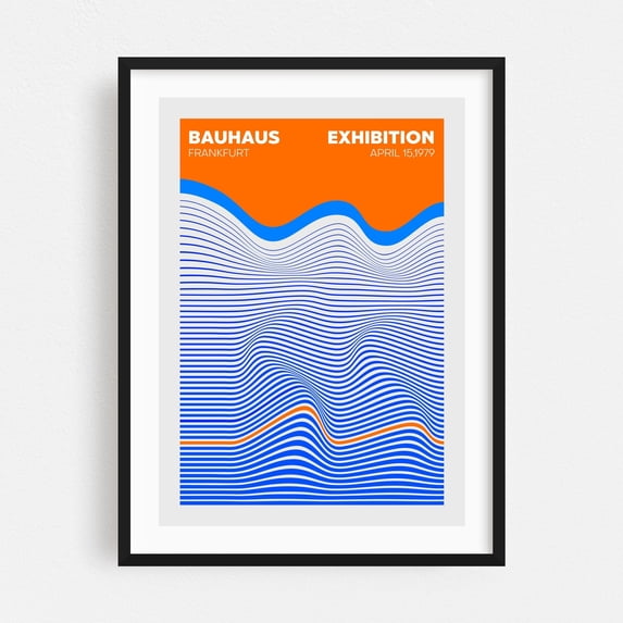 Bauhaus Exhibition Poster - Illustration Bauhaus Geometric Modern Art ...