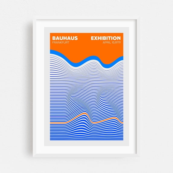 Bauhaus Exhibition Poster - Illustration Bauhaus Geometric Modern Art ...
