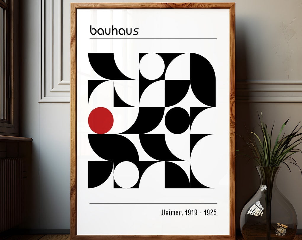 Bauhaus Poster Download Print Mid Century Modern Home Office Wall Decor ...