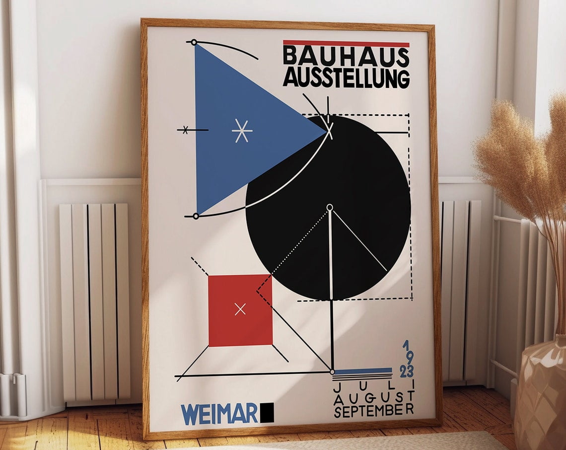 Bauhaus Poster Geometric Art Bauhaus Exhibition Poster Bauhaus Design ...