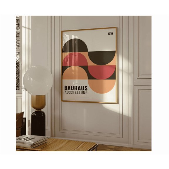 Bauhaus Poster Modern Abstract Art Print Geometric Wall Decor Minimalist Retro Design For Home Office Decor Modernism Wall Art