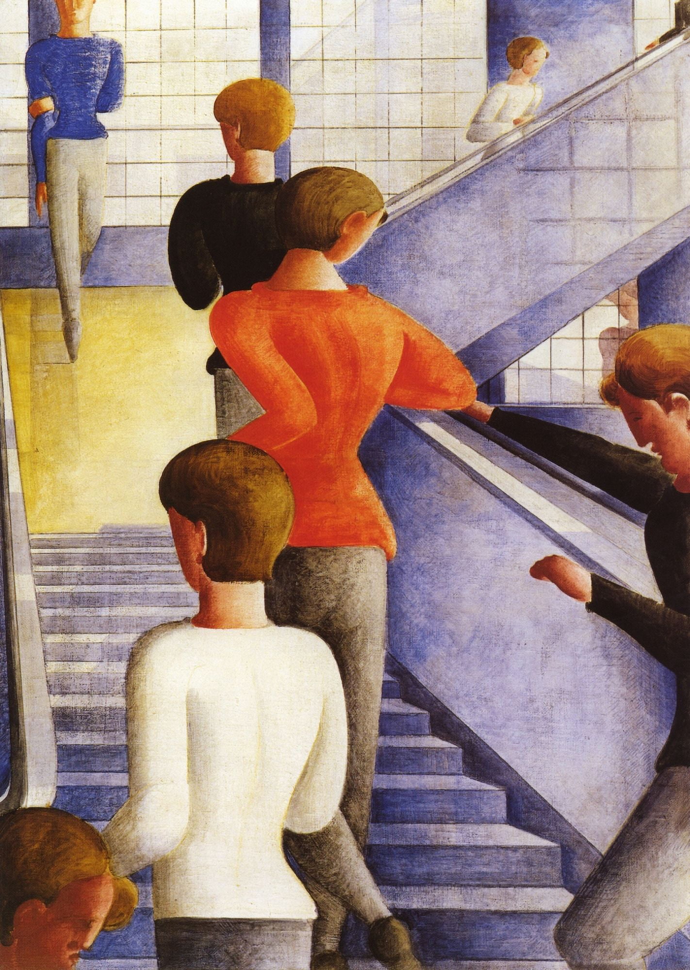 Bauhaus Stairway 1932 Canvas Art - Oskar Schlemmer (24 x 36)