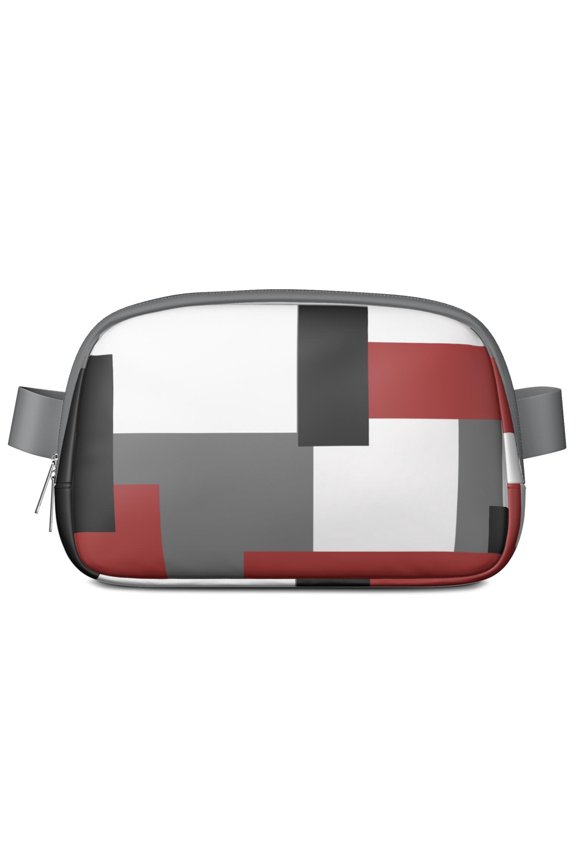 Bauhaus Style Belt Bag – Abstract Geometric Fanny Pack with Color Block Pattern and Minimalist Modern Aesthetic