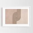 thumbnail image 1 of Bauhaus Twist Mid Century Modern Art Beige - Painting White Framed Wall Art Print 16 x 24 inches, 1 of 3