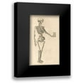 thumbnail image 1 of Bauhin, Caspar 10x14 Black Modern Framed Museum Art Print Titled - Human Skeleton with Hourglass, 1 of 5
