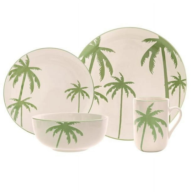 Baum PALMAS16 Palm Tree Dinnerware Set 16 Piece