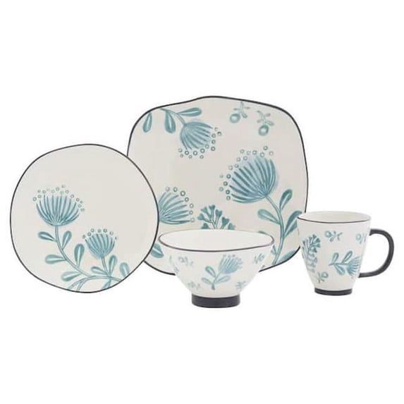 Baum PALO16 Isabella Dinnerware Set, Blue - 16 Piece