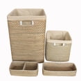 thumbnail image 1 of BAUM Prestwick Set of Five Hamper And Bath Storage - Natural/White, 1 of 1