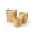 thumbnail image 1 of Baum 21A270K-N Round Rattan & Bamboo Caning Baskets with Ear Handles - Set of 3, 1 of 1