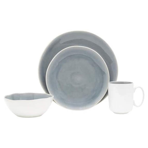 Baum SEREANA16G Kalm Dinnerware Set, Grey - 16 Piece