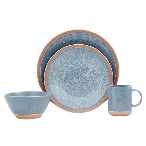 Baum TAVARA16B Joshua Dinnerware Set, Blue - 16 Piece