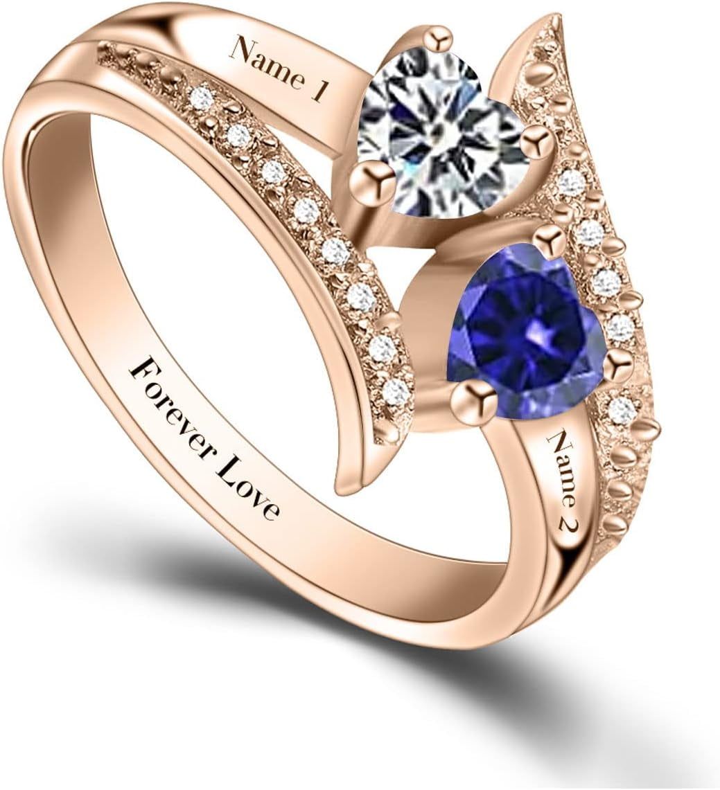 Bauma Personalized Promise Ring for Her Custom Name Ring for Mother ...