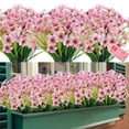 thumbnail image 1 of Baumaty 12 Pack Artificial Flowers Outdoor UV Resistant Fake Flowers No Fade Faux Plants Garden Porch Window Box Decorating(pink), 1 of 10