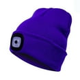 thumbnail image 1 of Baumaty Unisex LED Beanie Hat with Light, USB Rechargeable Headlamp Beanie, Gifts for Kids Boys Girls Warm Knitted Cap (Blue), 1 of 15