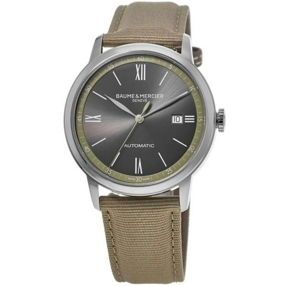 Baume Mercier Classima Men's Automatic Grey Dial Fabric Watch M0A10695