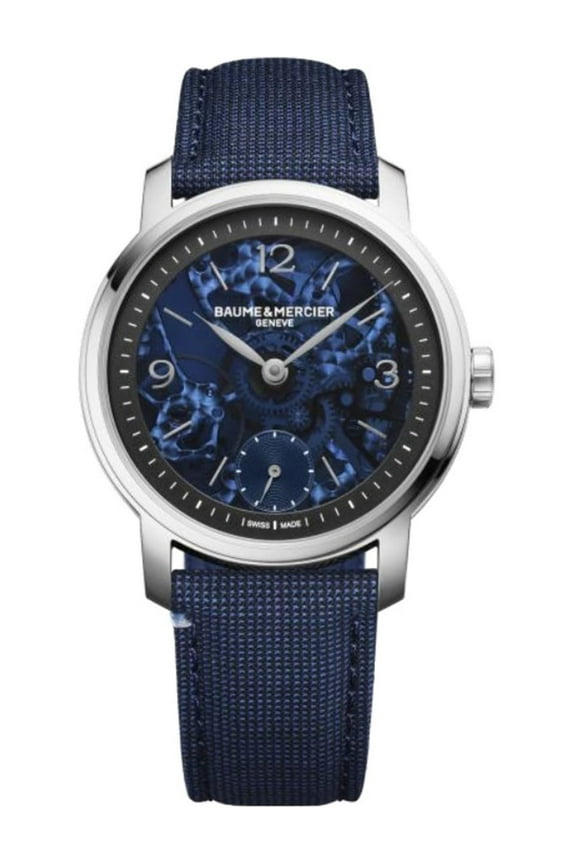 Classima Manual Winding Skeleton Dial Fabric Strap Men's Watch 10735