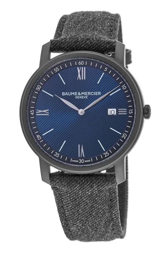 Classima Quartz Blue Dial Grey Fabric Strap Men's Watch 10780
