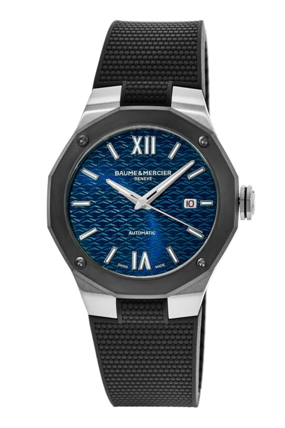 Riviera Automatic Blue Dial Rubber Strap Men's Watch 10768