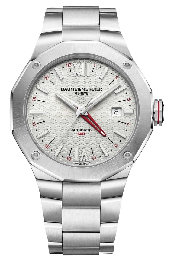 Riviera Automatic GMT Stainless Steel Silver Dial Date Mens Watch M0A10658