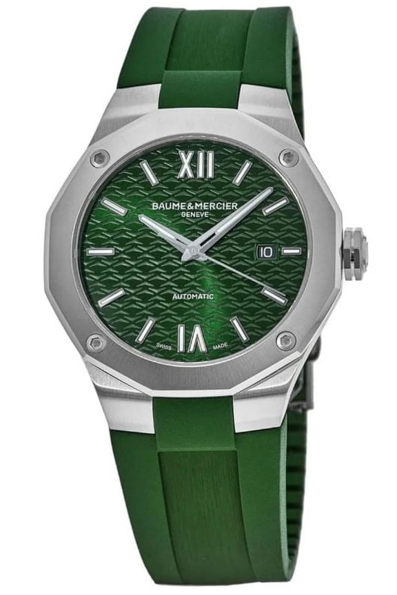 Riviera Automatic Green Dial Rubber Strap Men's Watch 10618