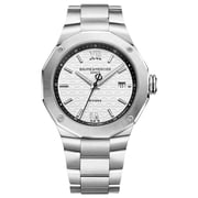 Baume & Mercier Riviera 42mm White Dial Stainless Steel Mens Watch 10829