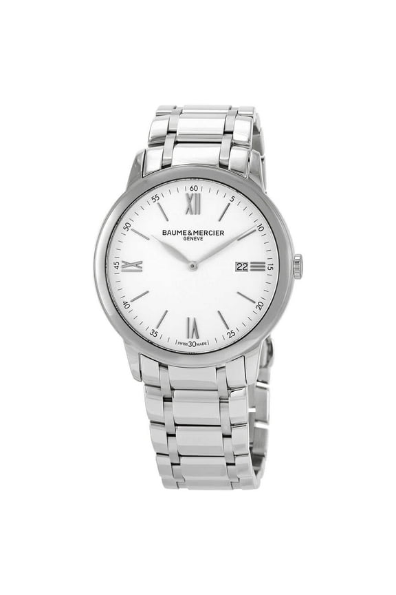 Baume et Mercier Classima Quartz White Dial Men's Watch 10526