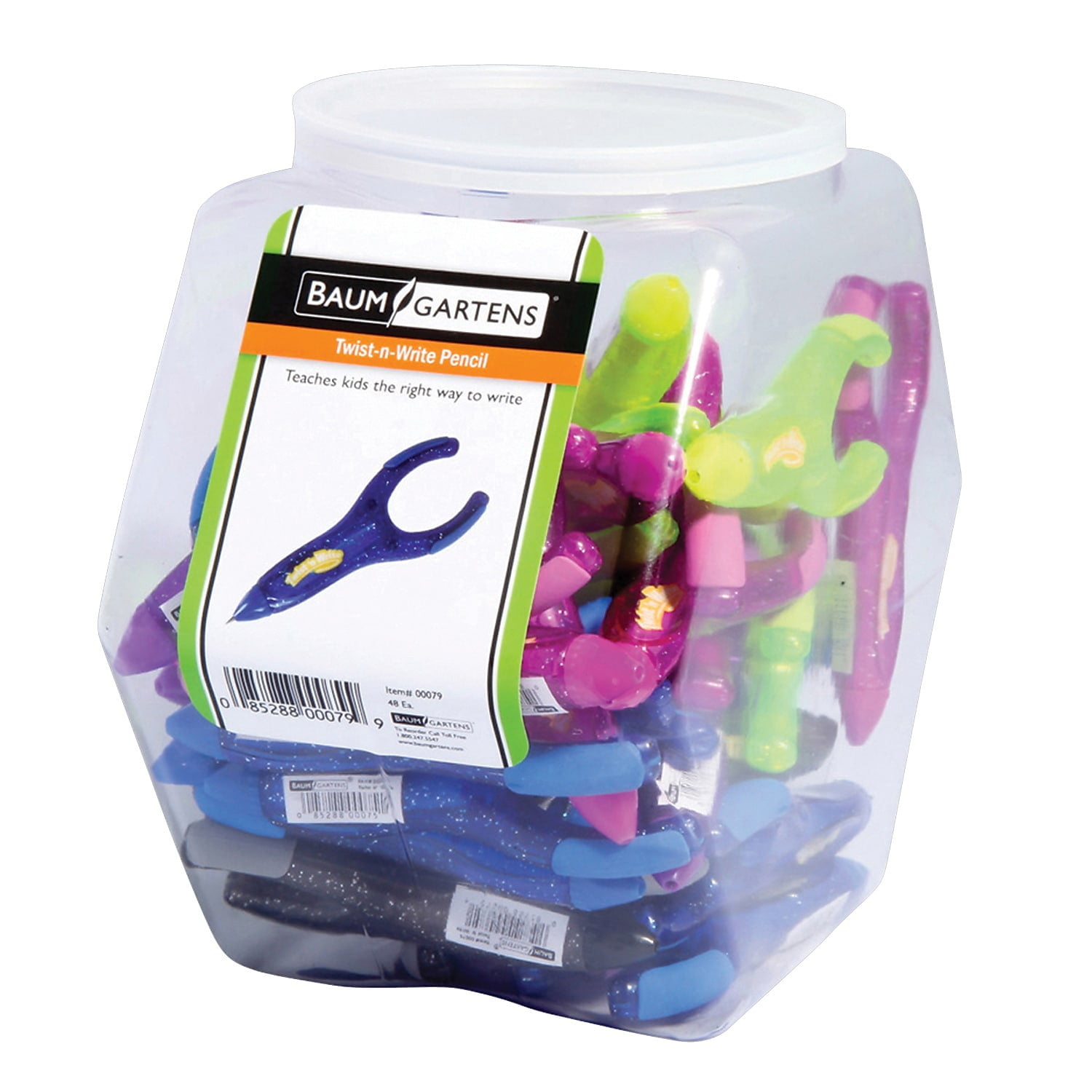 Baumgarten's Twist 'n Write PenAgain Mechanical Pencil 2mm #2 Hard Lead 4 Dozen (BAUM00079)