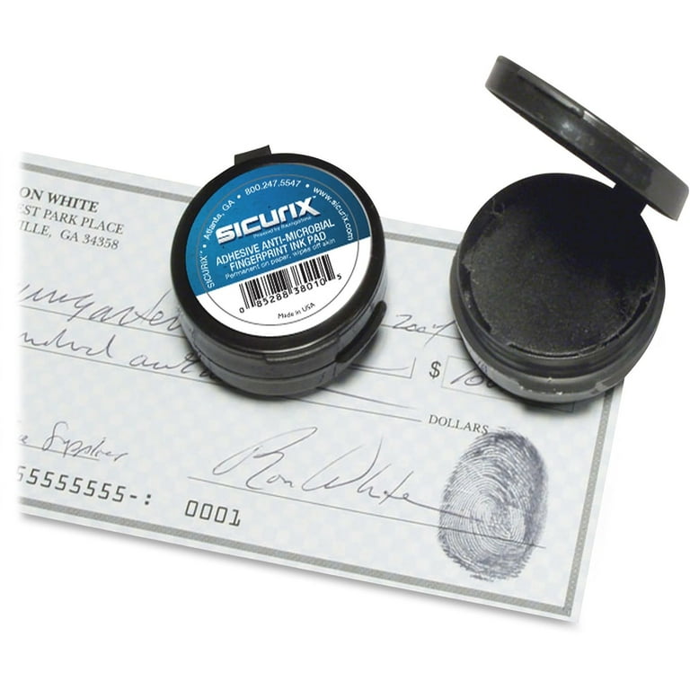 SICURIX Adhesive Fingerprint Ink Pads - 12 / Carton - 0.5 SICURIX Adhesive Fingerprint Ink Pads - 12 / Carton - 0.5