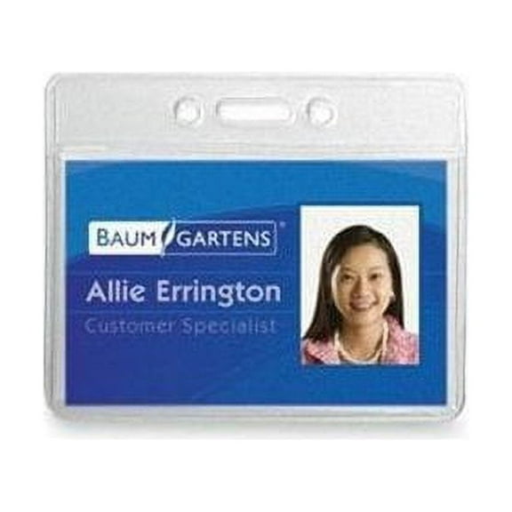 Baumgartens Badge Holder Horizontal 12pk, Clear