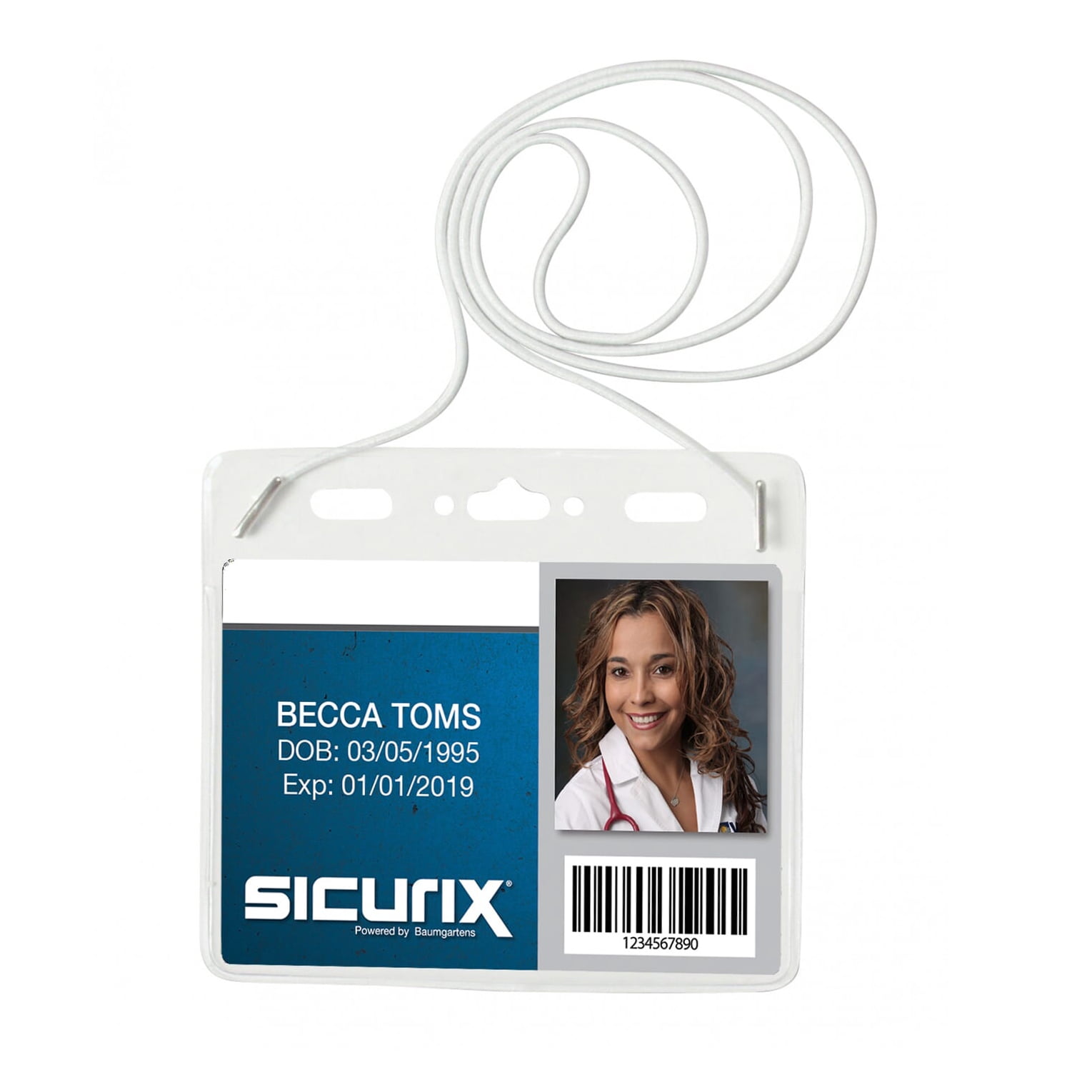 Baumgartens Elastic Neck Cord ID Badge Holders