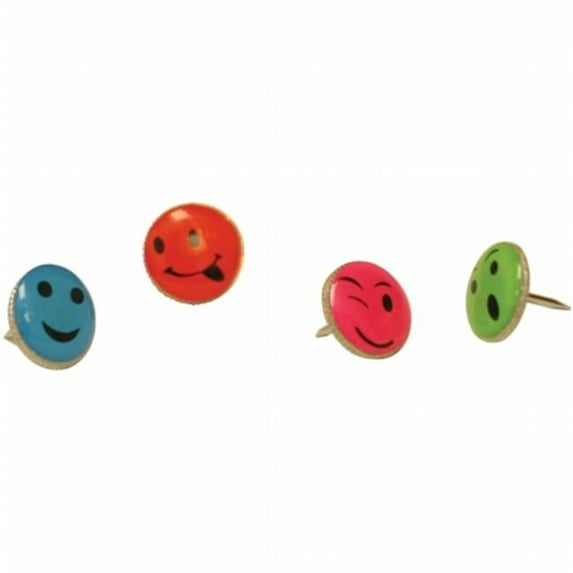 Baumgartens Fancy Push Pins - Smiley Faces