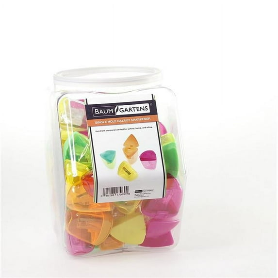 Baumgartens Galaxy Pencil Sharpener Single Hole Assorted Colors (17060)