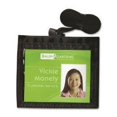 thumbnail image 1 of Baumgartens - ID Neck Pouch,Convention,Adjustable 30" Cord,4"x3",Black, Sold as 1 Each, BAU 55130, 1 of 1