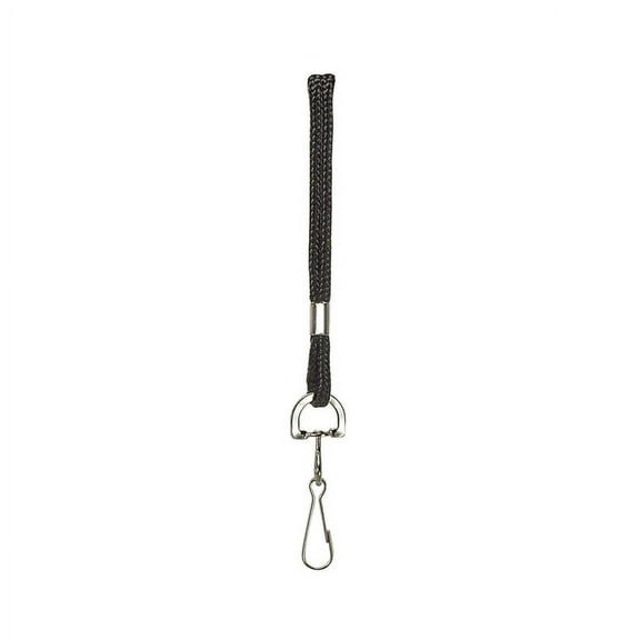 Baumgartens® Lanyards, 38", Black, Pack Of 24