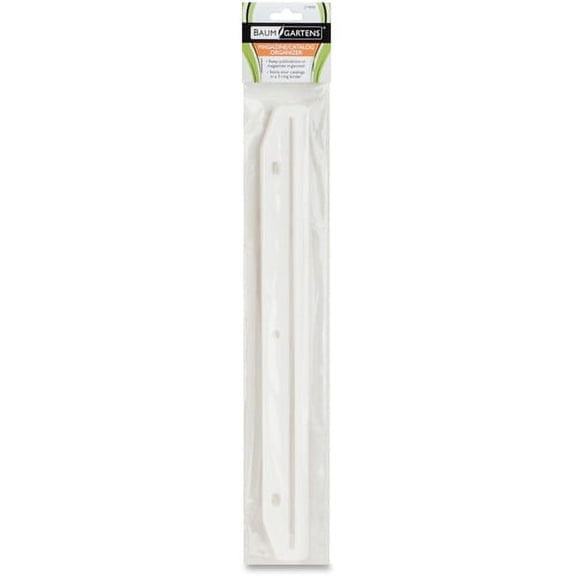 Baumgartens Magazine/Catalog Organizer Strips - 11.6" Length - 3 x Holes - Ring Binder - Clear - 12 / Pack | Bundle of 10 Packs