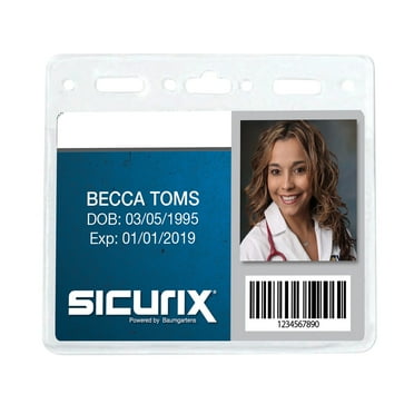 Baumgartens Sicurix Standard ID Badge Holders, Vinyl