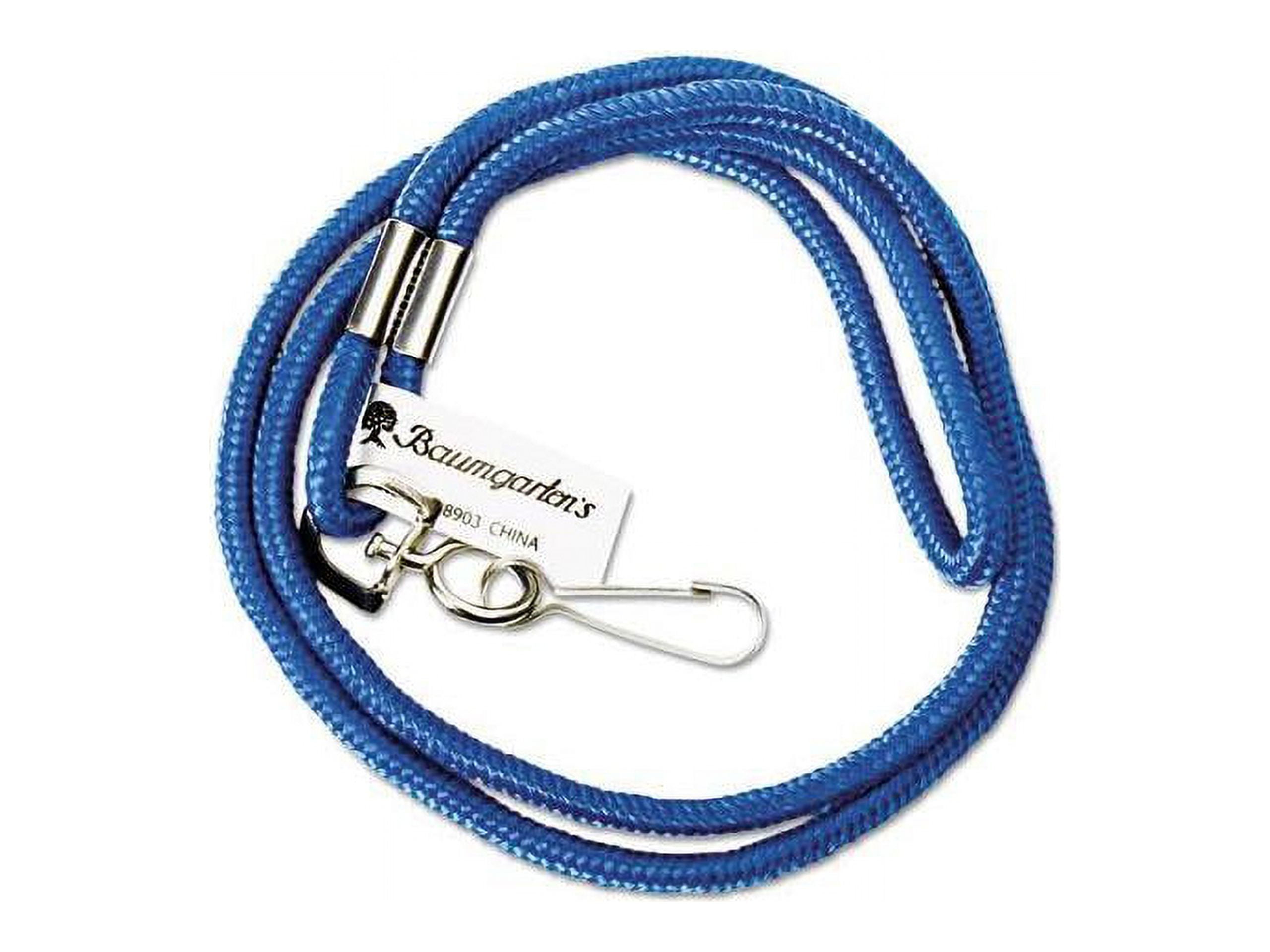 BAUMGARTENS SICURIX Rope Lanyard, Metal Hook Fastener, 36" Long, Nylon, Blue BAU68903