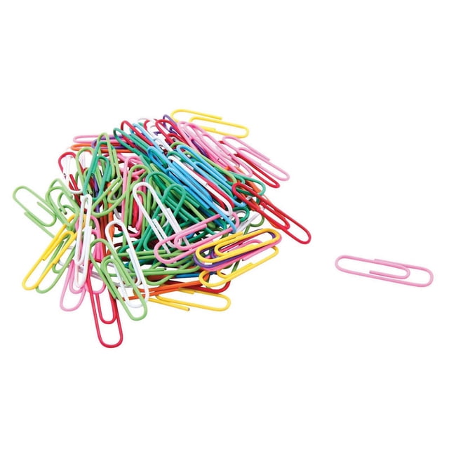 Basic Paper Clips Baumgartens Vinyl-Coated Paper Clips Standard Size 100-Count Package ...