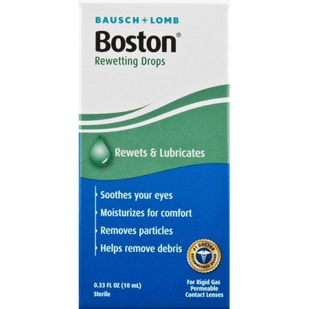 Bausch And Lamb Boston Rewettinging Drops For Contact Lenses - 10 Ml