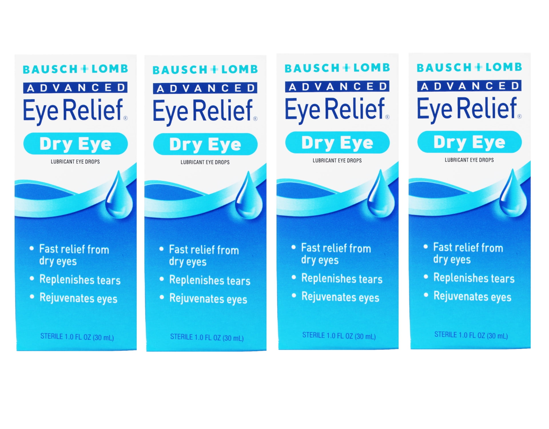 Bausch & Lomb Advanced Eye Relief Dry Eye Lubricant Drop, 1 Fluid Ounce Each Pack of 4