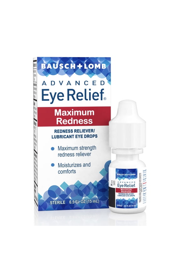 Bausch & Lomb Advanced Eye Relief Maximum Relief Lubricant/Redness Reliever Eye Drops, .5 oz