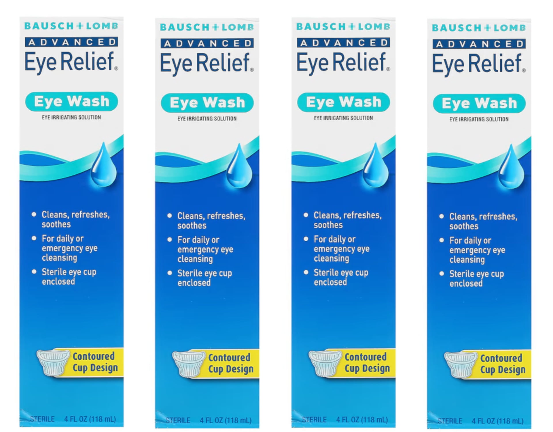 Bausch & Lomb Advanced Irrigating Solution Eye Relief Eye Wash, 4 fl oz