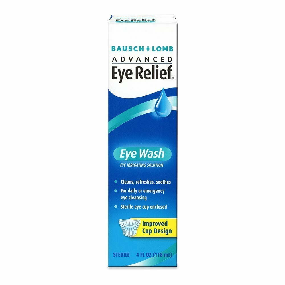 Bausch & Lomb Advanced Irrigating Solution Eye Relief Eye Wash, 4oz, 6